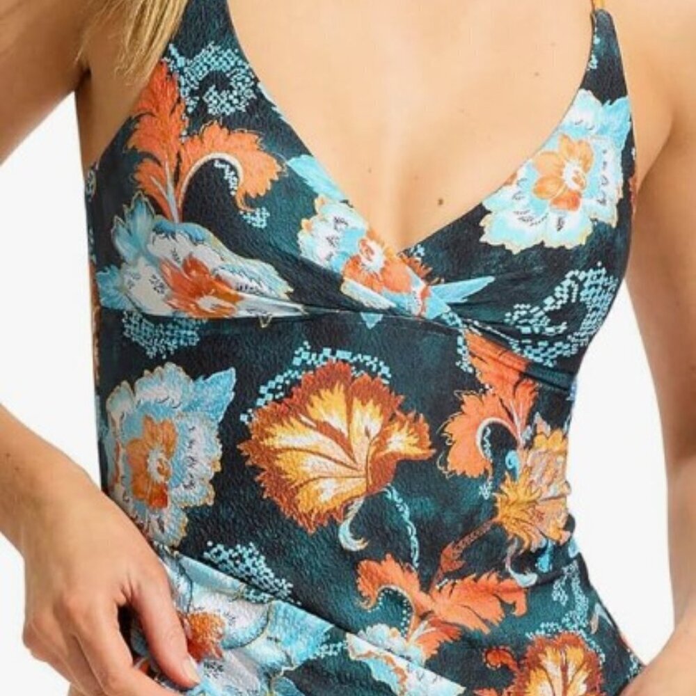 SeaFolly Wrap Front Tankini  In Spring Festival Size 12 New